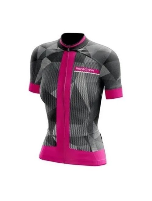 Camisa Refactor Murcielago Feminina - Cinza/Rosa