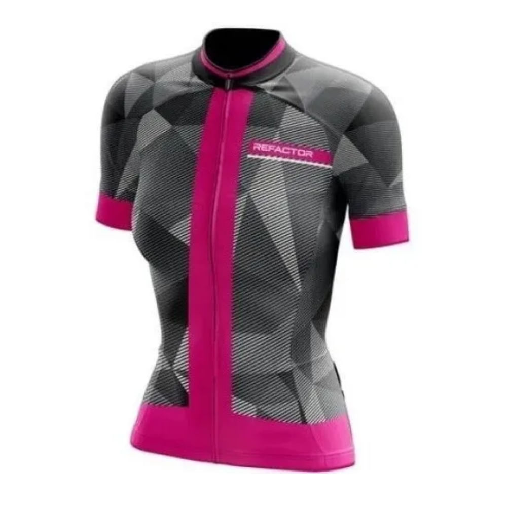 Camisa Refactor Murcielago Feminina - Cinza/Rosa