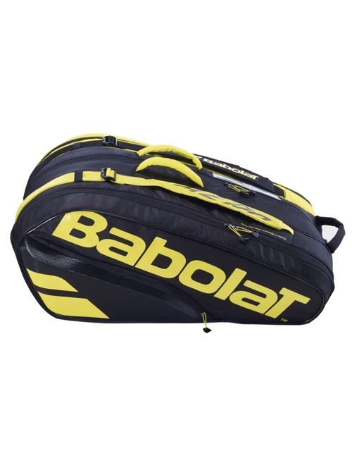 Raqueteira Babolat Holder X12 Pure Aero Unissex - Preta/Amarela