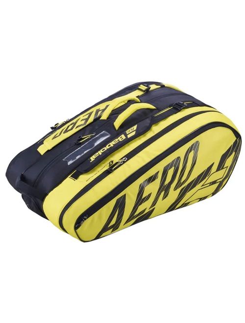 Raqueteira Babolat Holder X12 Pure Aero Unissex - Preta/Amarela