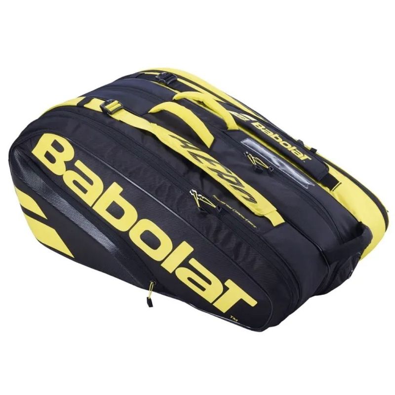 Raqueteira-Babolat-Holder-X12-Pure-Aero-Unissex---Preta-Amarelo