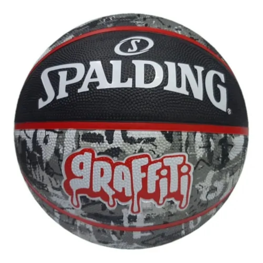 Bola Basquete Spalding Graffiti Unissex - Vermelha/Preta