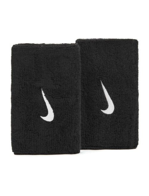 Munhequeira Nike Swoosh Wristbands Doublewide Unissex - Preta