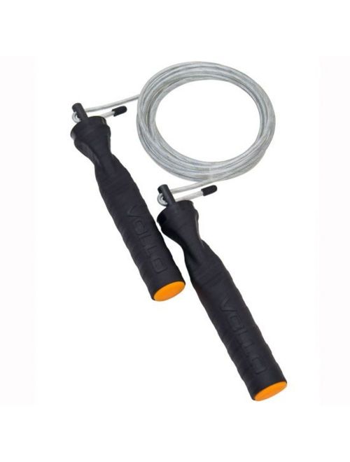 Corda De Pular Vollo Aço Crossfit Com Rolamento Unissex - Preta