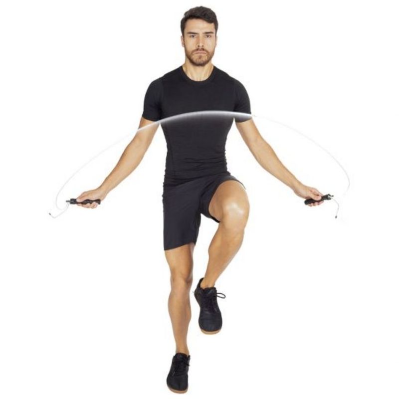 Corda De Pular Vollo Aço Crossfit Com Rolamento Unissex - Preta