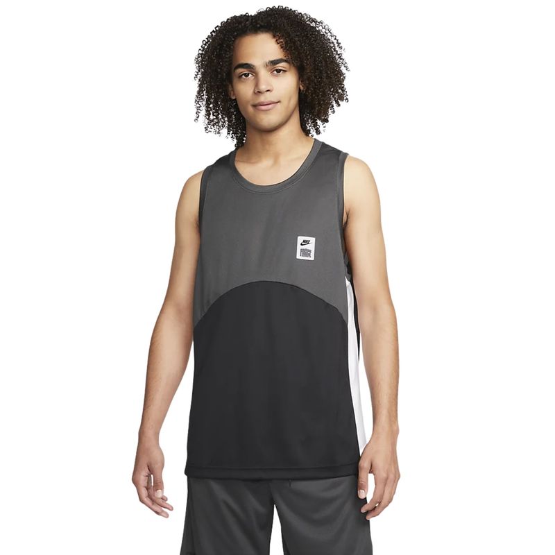 Regata-Nike-Dri-Fit-Starting-5-Masculina---Grafite-Preto