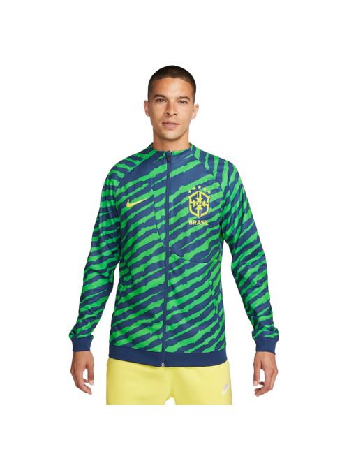 Jaqueta Brasil CBF Nike Academy Pro Masculina - Azul/Verde