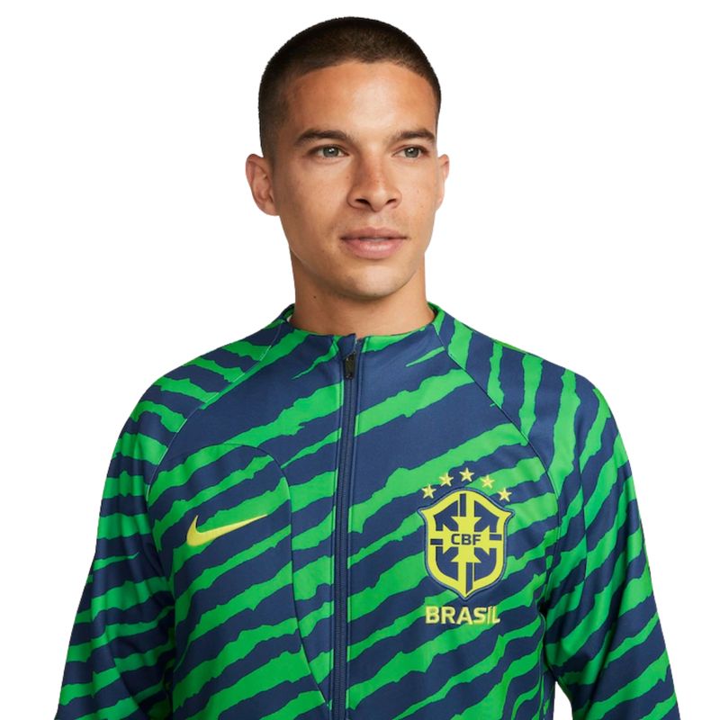 Jaqueta Brasil CBF Nike Academy Pro Masculina - Azul/Verde