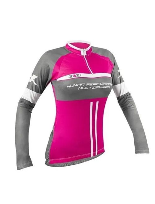 Camisa Manga Longa Refactor 3Xu 467 Feminina - Pink/Cinza