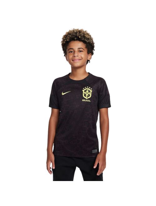 Camisa Brasil 22/23 Nike Goleiro Infantil - Preta