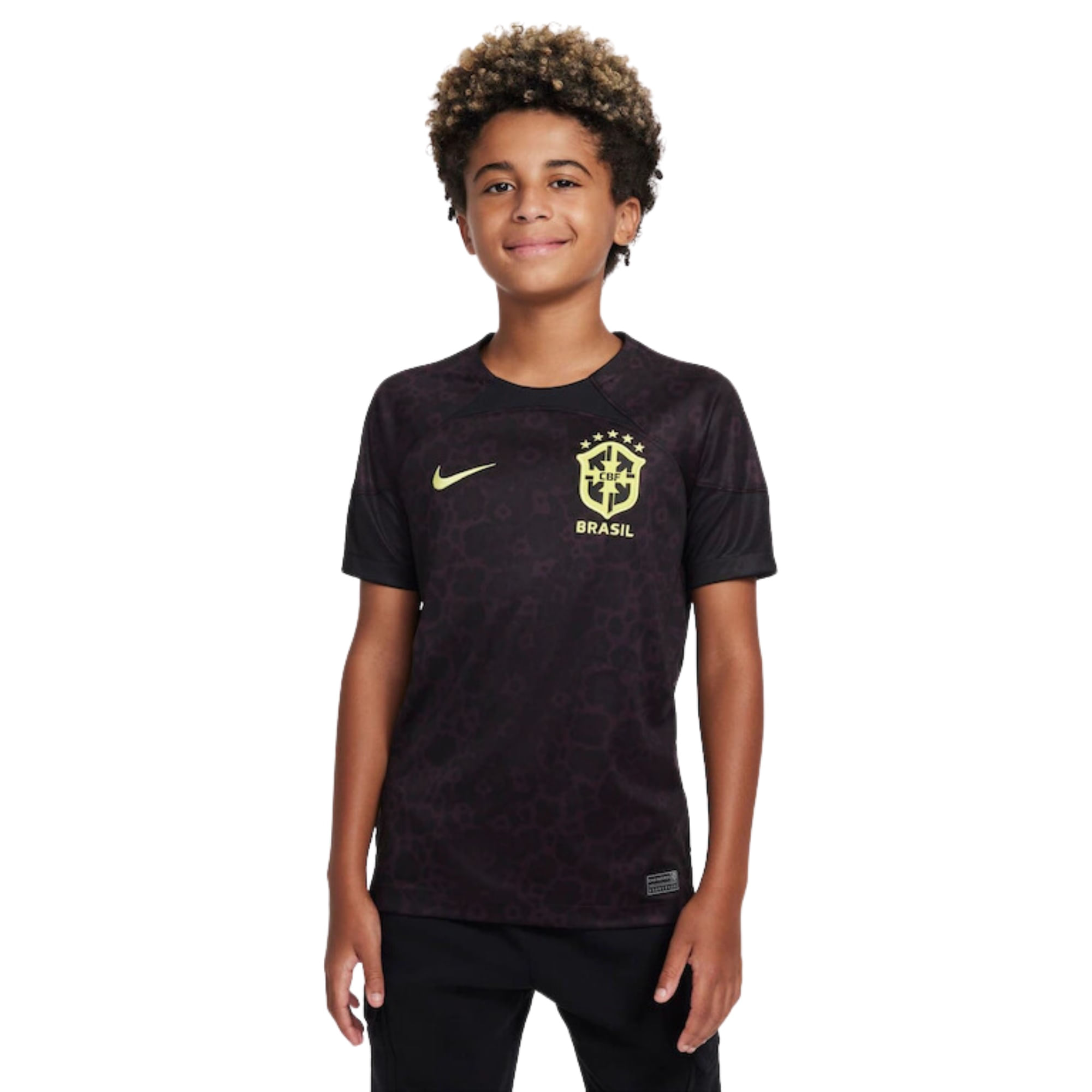 Camisa Brasil 22/23 Nike Goleiro Infantil - Preta
