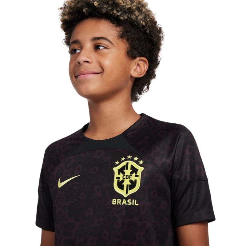 Camisa-Goleiro-Nike-Brasil-2022-23-Torcedor-Pro-Infantil---Preta