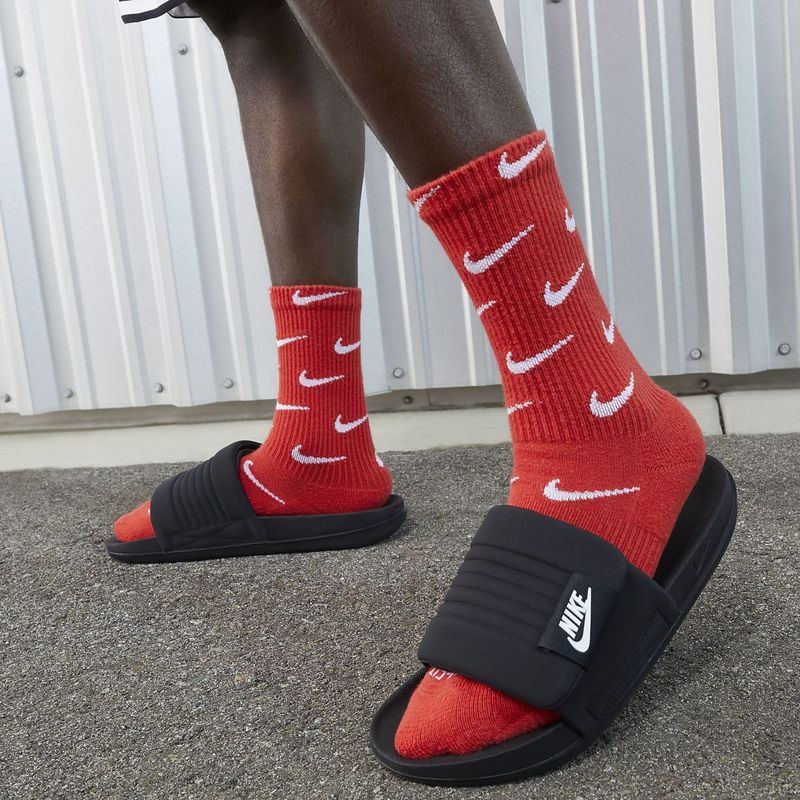 Chinelo Slide Nike Offcourt Adjust Masculino - Preto/Branco