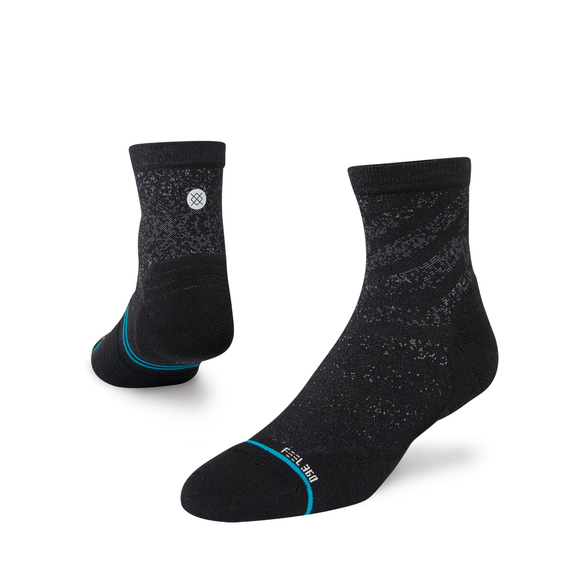 Meia Stance Run Light Quarter Masculina - Preta