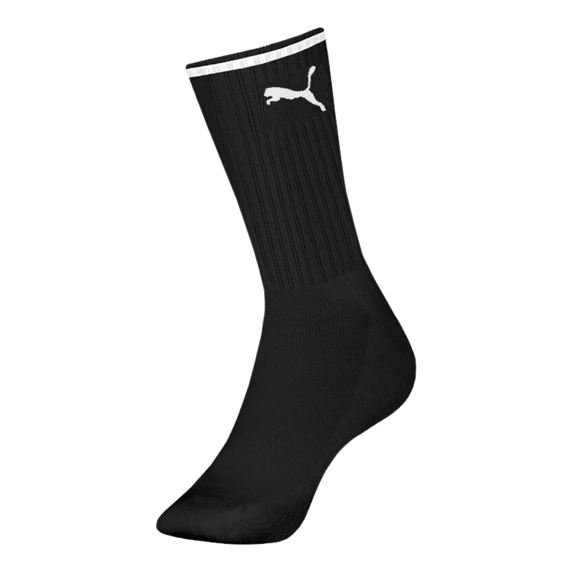 Meia Cano Longo Puma Logo Masculina - Preta