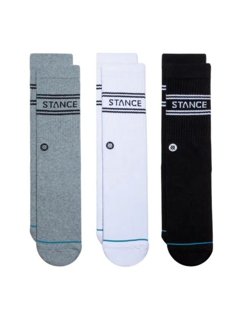 Kit Meia Stance Basic 3 Pares Unissex - Multicolor