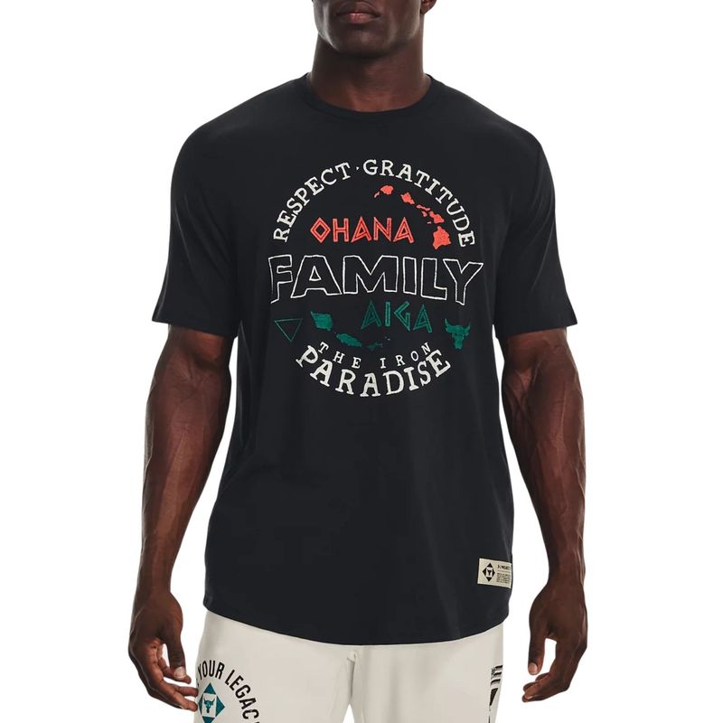 Camiseta Under Armour Project Rock Family Masculina - Preta