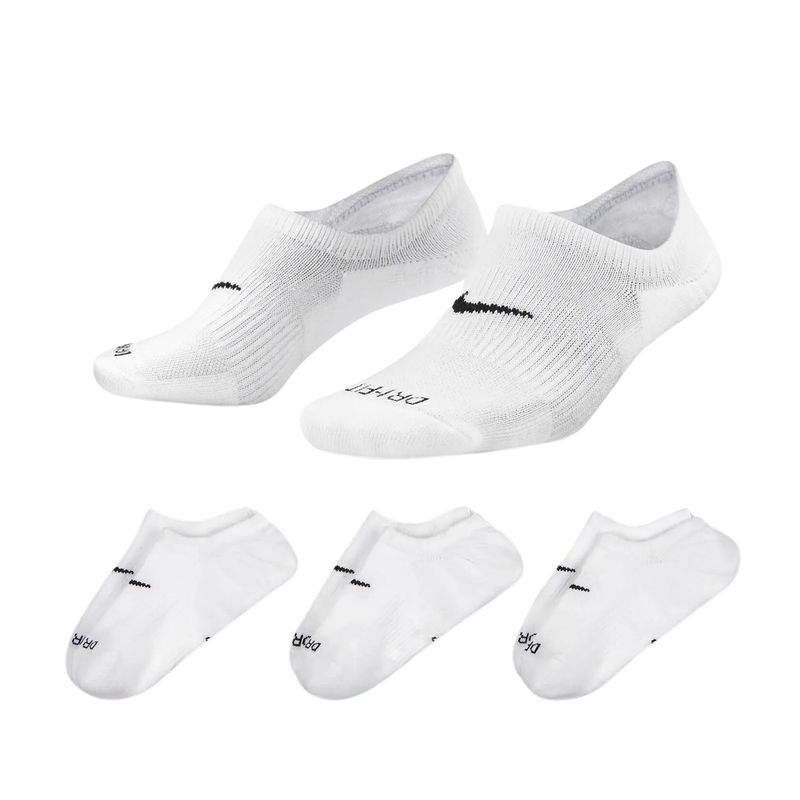 Kit Meia Nike Everyday Plus Acolchoado 3 Pares  Feminina - Branca