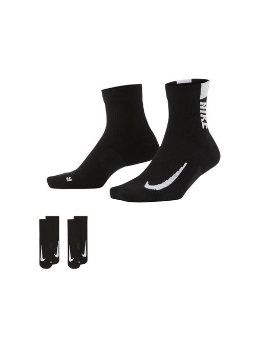 Kit Meia Nike Multplier Ankle 2 Pares Unissex - Preta