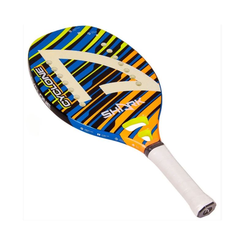 Raquete-De-Beach-Tennis-Shark-Bt-Cyclone-2023-Unissex---Azul-Laranja