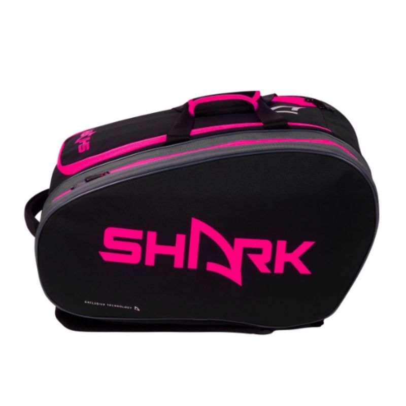 Raqueteira-De-Beach-Tennis-Shark-2023-Feminina---Preta-Rosa