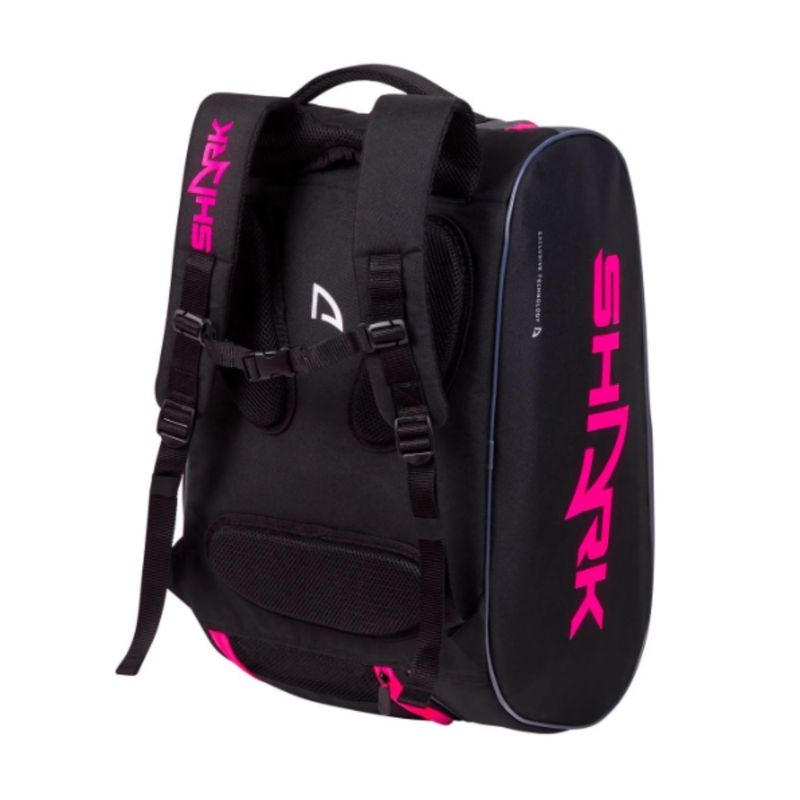 Raqueteira-De-Beach-Tennis-Shark-2023-Feminina---Preta-Rosa