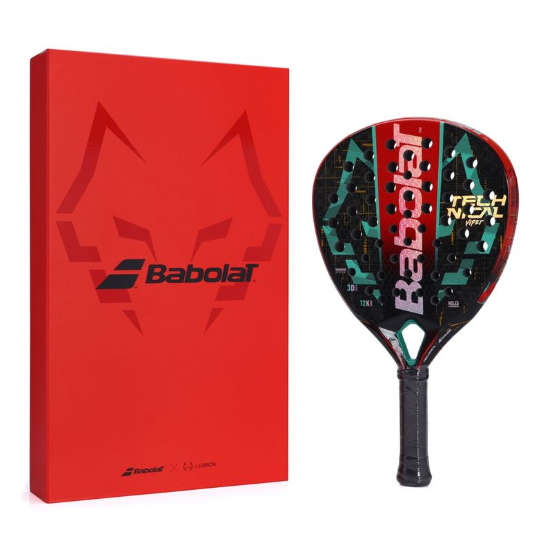 Raquete-De-Padel--Babolat-Tech-Viper-Juan-Lebron-Unissex---Vermelha-Preta