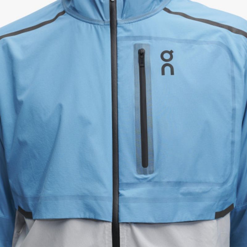 Jaqueta On Running Weather Masculina Azul/Cinza Bayard Esportes