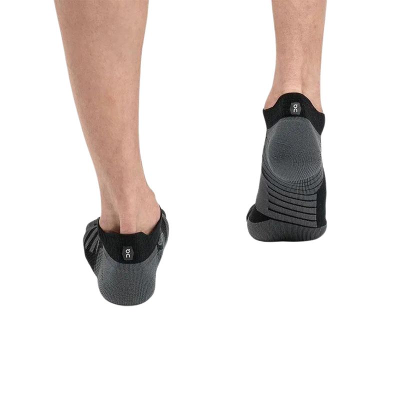 Meia On Running Performance Low Sock Masculina - Preta/Cinza