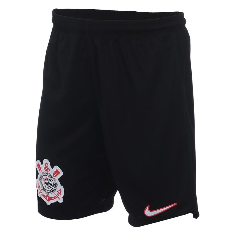 Calção Corinthians I 23/24 Nike Torcedor Pro Infantil - Preto