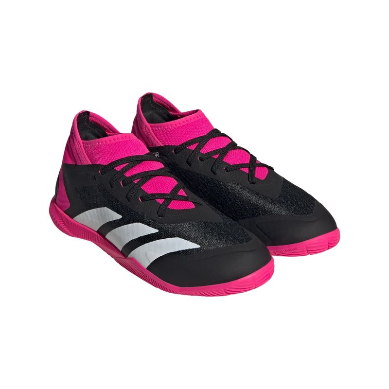 Chuteira Futsal Adidas Predator Accuracy.3 Infantil - Rosa/Preta