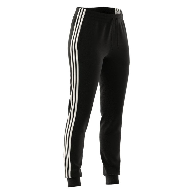 Calça Adidas Essentials Single Jersey 3 Stripes Slim Feminina - Preta