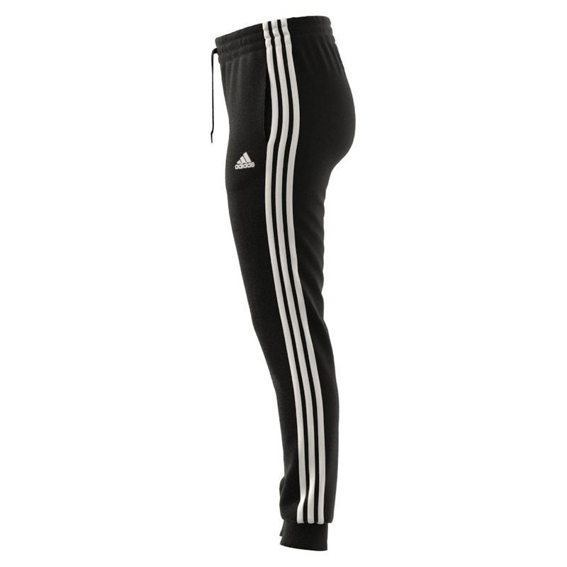 Calça Adidas Essentials Single Jersey 3 Stripes Slim Feminina - Preta