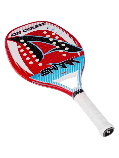 Raquete De Beach Tennis Shark On Court 22 Unissex - Vermelha/Branca