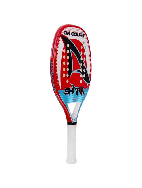 Raquete De Beach Tennis Shark On Court 22 Unissex - Vermelha/Branca