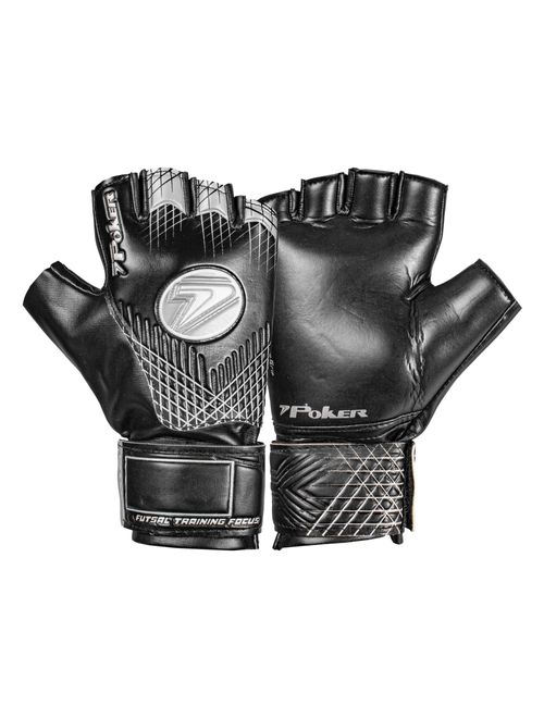 Luva Futsal Poker Training Focus Unissex - Preta/Prata