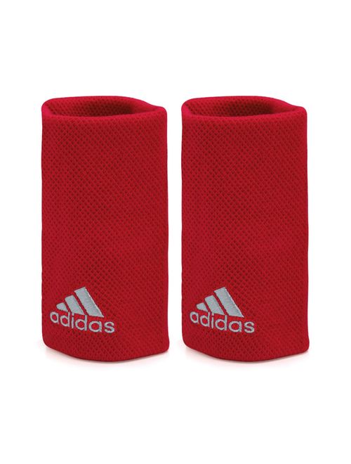 Munhequeira Longa Adidas Wristband Unissex - Vermelha/Cinza