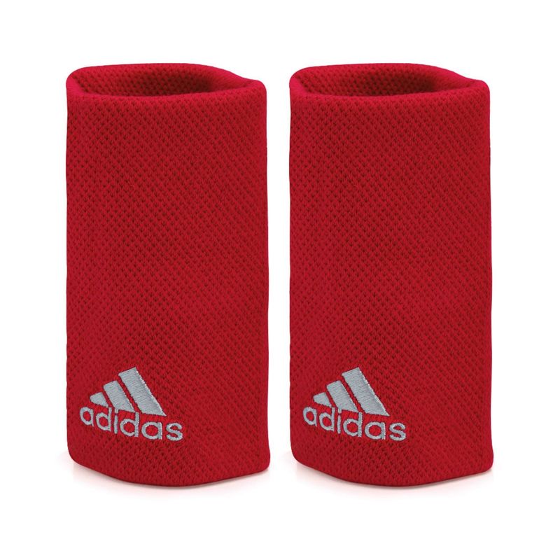 Munhequeira-Longa-Adidas-Wristband-Unissex---Vermelha-Cinza