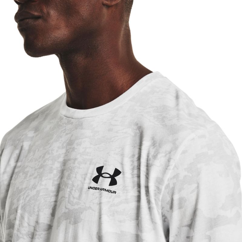 Camiseta Under Armour Abc Camo Masculina - Branca/Cinza - Bayard Esportes