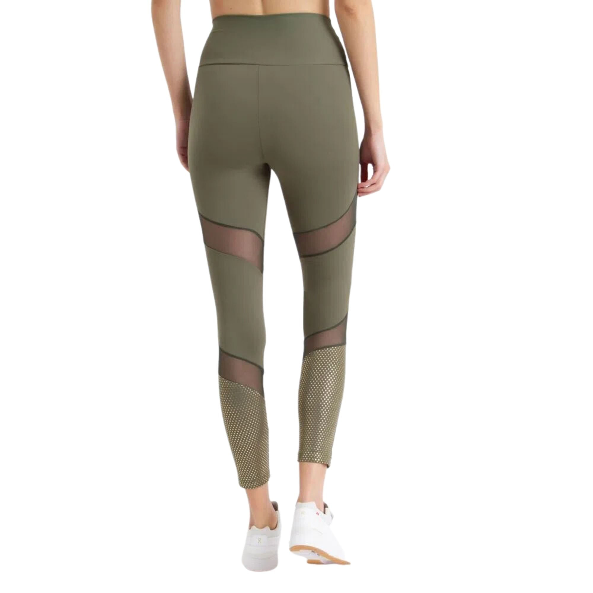 Calças Leggings Esportivas Sem Costura Com Cós Largo Para Treino