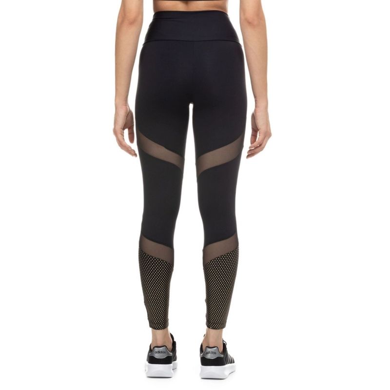 Calça Legging Lauf Poa Lolitta Feminina - Preta