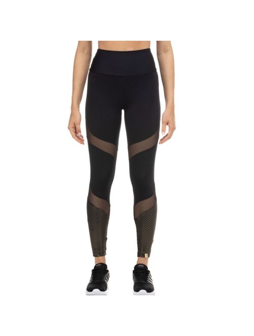 Calça Legging Lauf Poá Lolitta Feminina - Preta