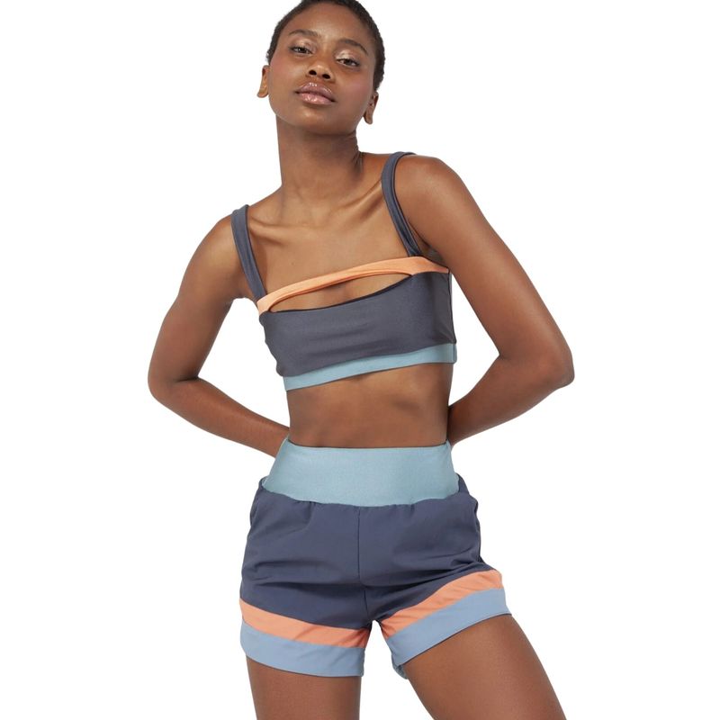 Shorts Lauf Titanium Feminina - Grafite