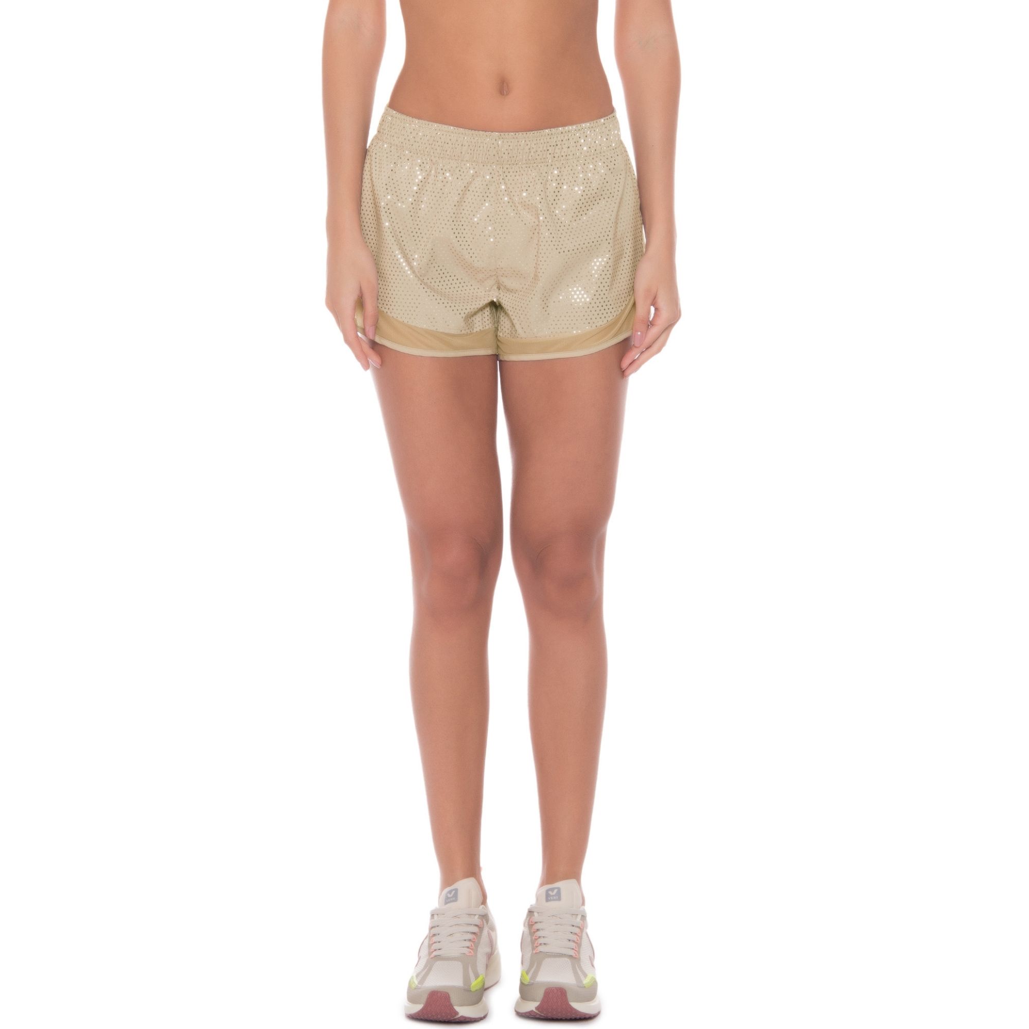 Shorts Lauf Poá Lolitta Feminino - Bege