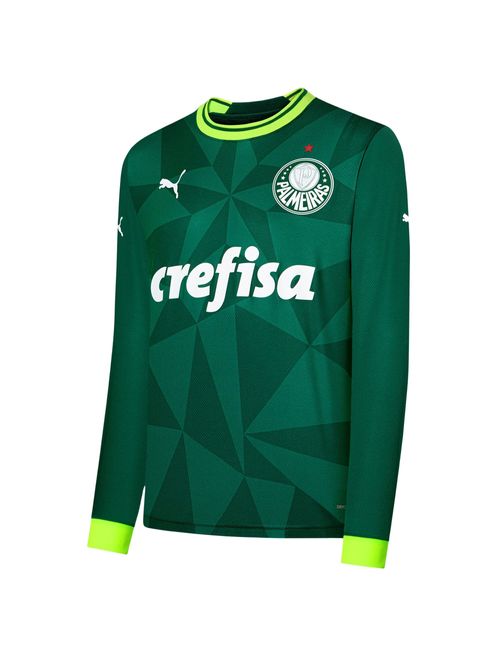 Camisa Palmeiras I Manga Longa Puma Torcedor Masculina - Verde