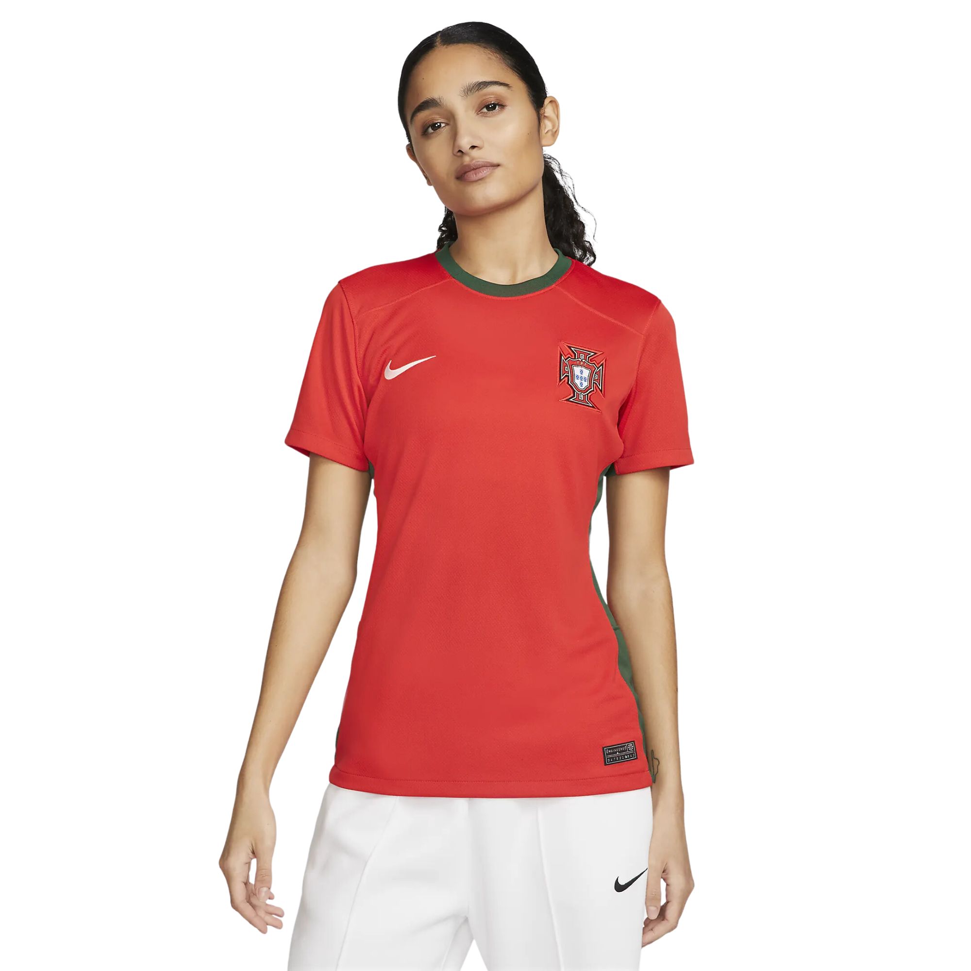 Camisa Portugal I 23 Nike Stadium Feminina - Vermelha/Verde