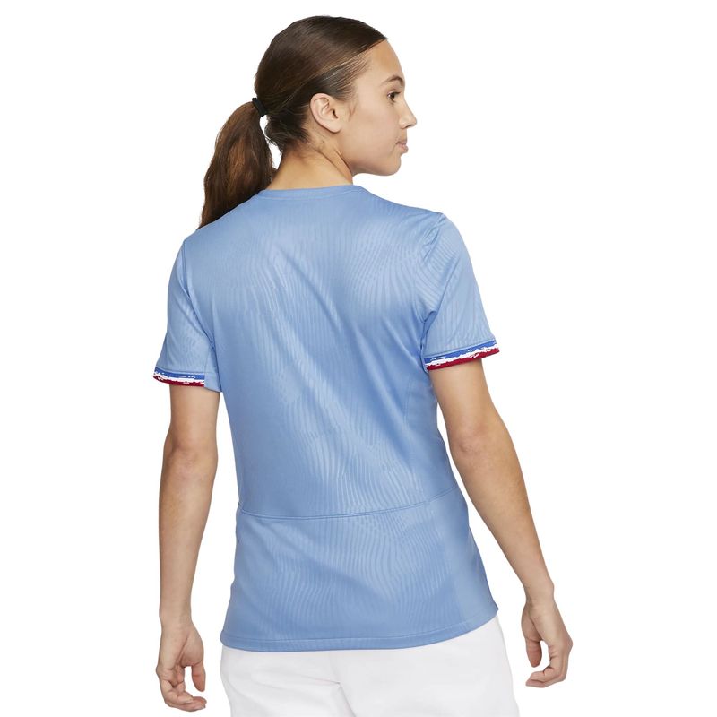 Camisa França FFF 23 Nike Stadium Home Feminina - Azul