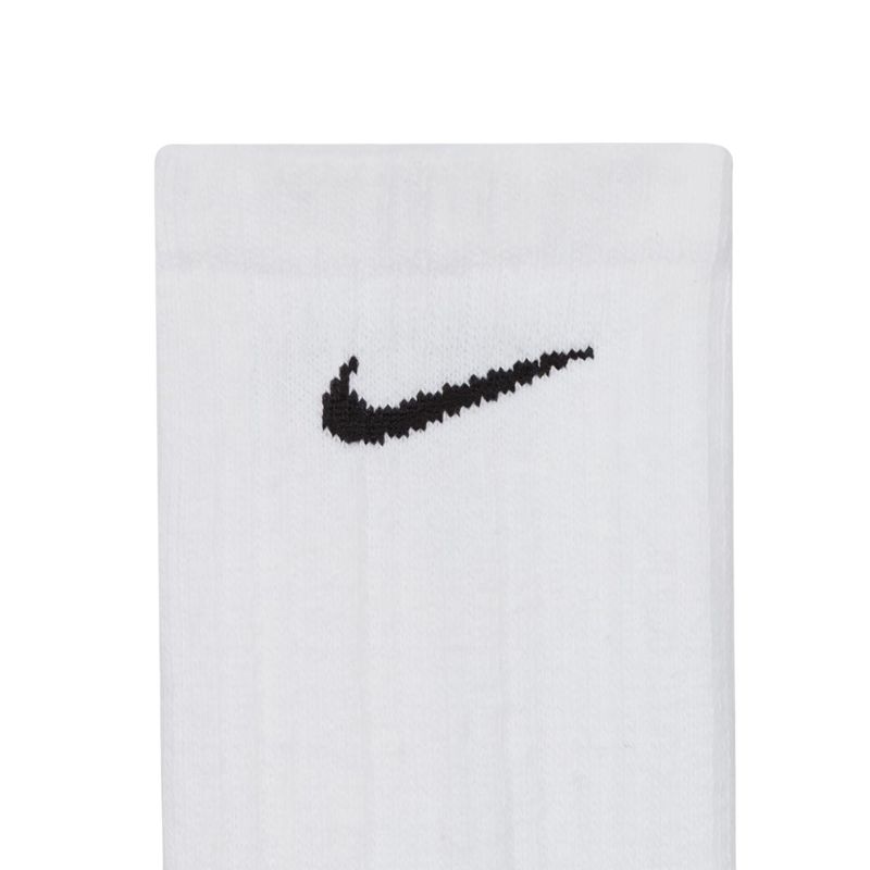 Kit Meia Nike Everyday Cushioned 3 Pares Unissex - Branca/Preta