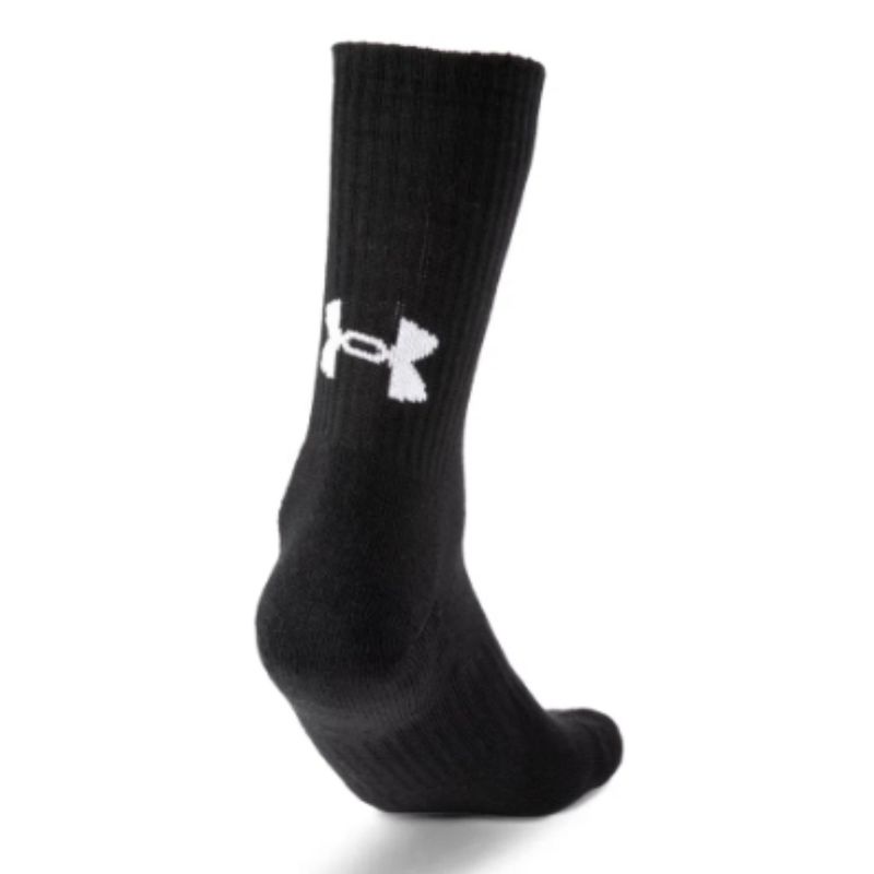Kit-Meia-Cano-Alto-Under-Armour-Core-Cotton-Crew-3-Pares-Unissex---Preta