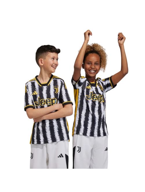 Camisa Juventus I 2023/24 Adidas Infantil - Branca/Preta